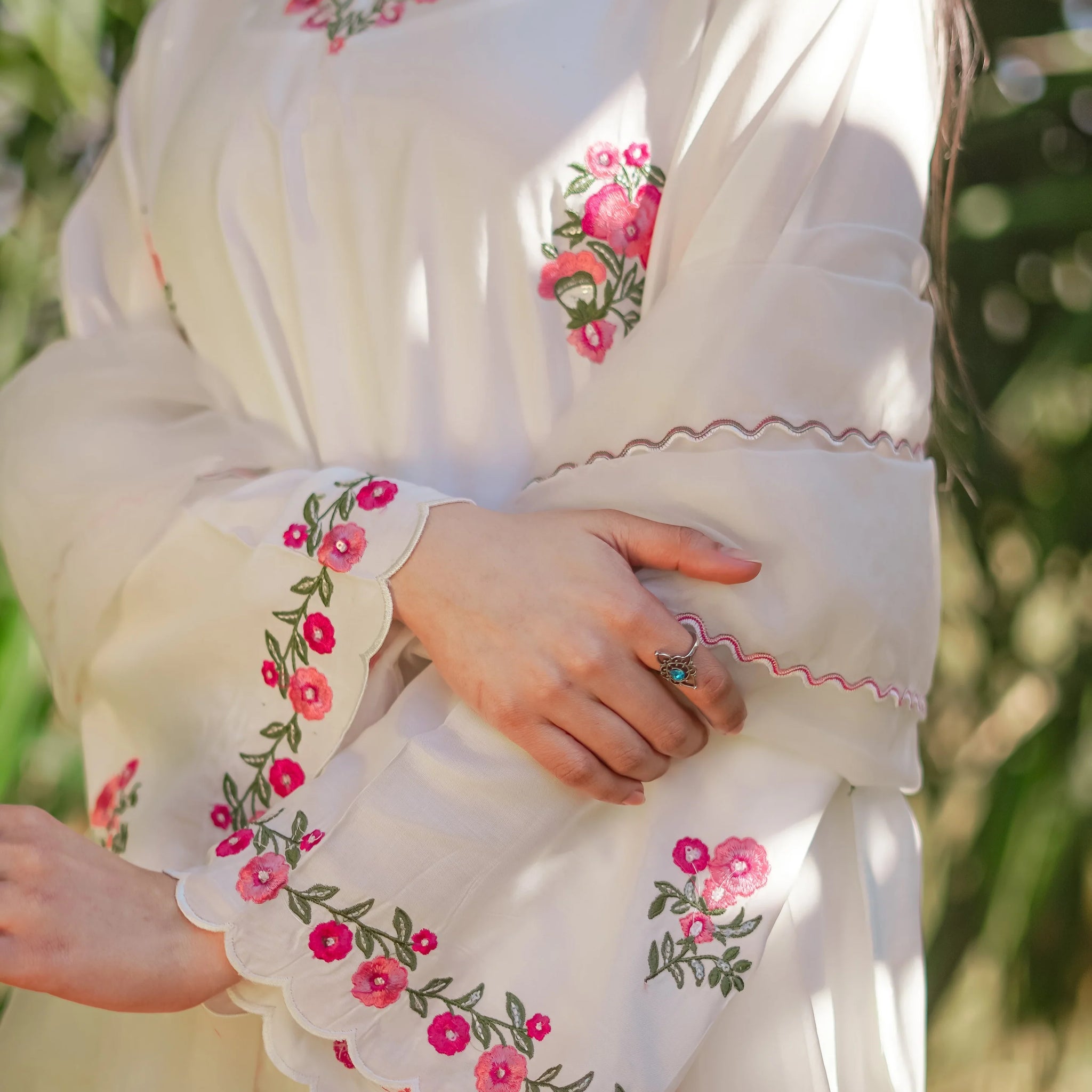 Embroidered Lawn Shirt by Komal, Plain Trouser Included